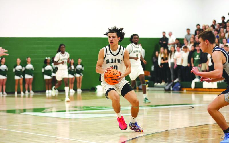 Photo courtesy Austin Poffenberger. Louis Lenain helped lead the way for TFS Indians with 11 points.